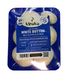 Kinoko White Button Mushrooms 250 gr per pack