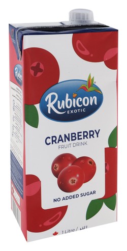 Rubicon Exotic Concentrated Long Life Cranberry Drink - vegan  gluten free  artificial sweeteners free 1 L