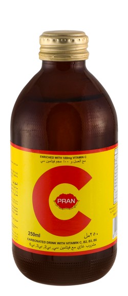 Pran Carbonated Drink Glass Bottle with Honey & Vitamin C  B2  B3 & B6 250 ml