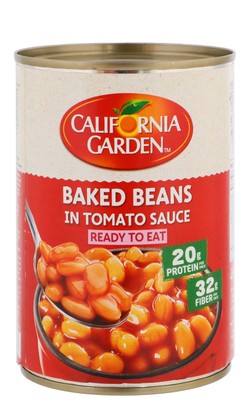 California Garden Baked Beans in Tomato Sauce - gluten free  artificial flavors free  low fat 420 gr