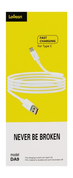 Lovesn USB-C to USB Fast Charging Data Cable - White 1 pcs