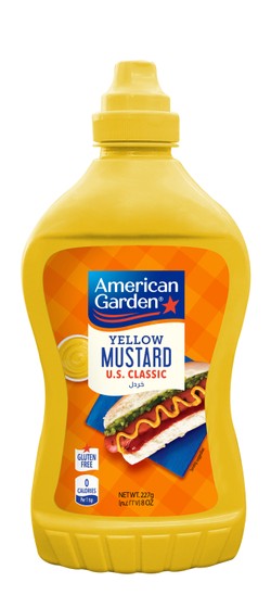 American Garden Yellow Mustard - vegan  gluten free 227 gr