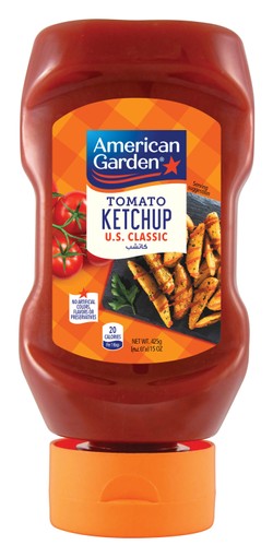 American Garden U.S. Classic Tomato Ketchup - vegan  gluten free  dairy free 425 gr