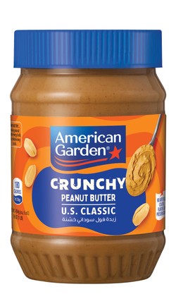 American Garden Crunchy Peanut Butter - artificial colors free  artificial flavors free  preservatives free 454 gr