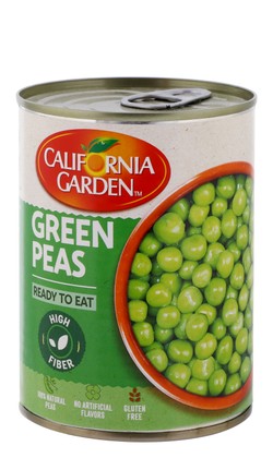 California Garden Green Peas - artificial flavors free  gluten free 240 gr