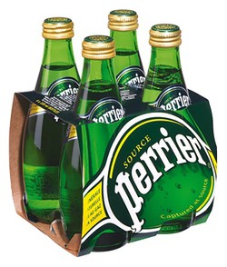 Perrier Sparkling Water Glass Bottles (4x330ml) 4 x 330 ml