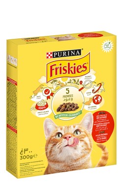 Purina Friskies Dry Food with Beef & Chicken for Adult Cats 300 gr