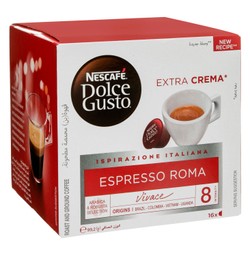 Nescafé Dolce Gusto Espresso Roma with Extra Cream Coffee Capsules - Intensity 8 16 capsules