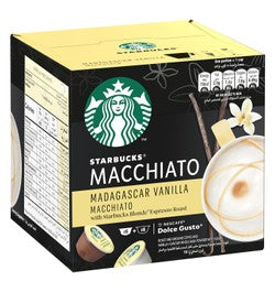 Starbucks Blonde Roast Madagascar Vanilla Macchiato Coffee (6 капсул) и молоко (6 капсул) Blonde Roast 1 упаковка