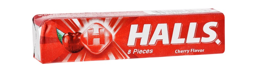 Halls Hard Candies Cherry Flavor (8 Pieces) 22.4 gr