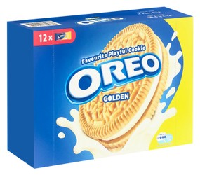 Oreo Golden Sandwich Biscuits Filled with Vanilla Cream 12 x 36.8 gr