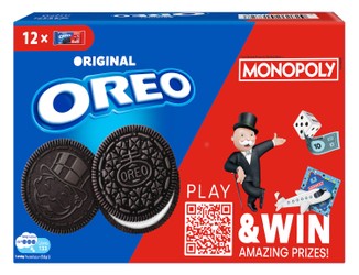 Oreo Monopoly Edition Original Cocoa Sandwich Biscuits Filled with Vanilla Cream 12 x 36.8 gr