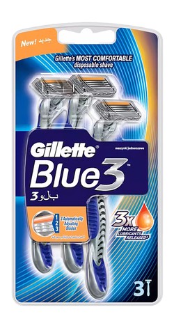 Gillette Blue 3 Razors 3 per pack