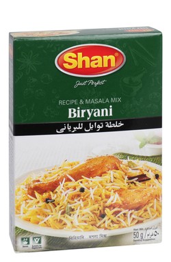 Shan Biryani Masala - preservatives free  artificial food color free 50 gr