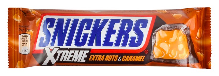 Snickers Xtreme Chocolate Bar Filled with Nuts & Caramel 42 gr