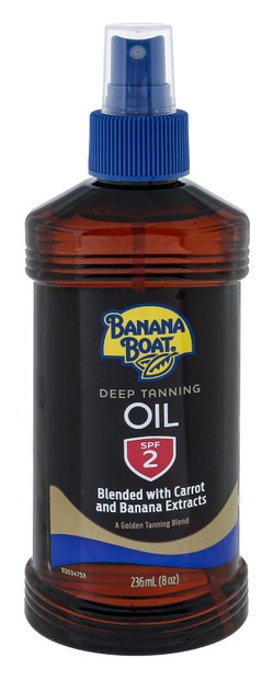 Banana Boat Deep Tanning Oil Spray with Carrot & Banana Extracts SPF2 236 ml