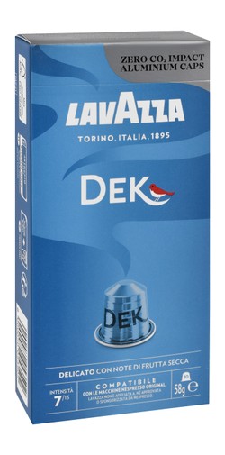 Lavazza Dek Decaffeinated Roasted Espresso Coffee Capsules - Intensity 7 10 capsules