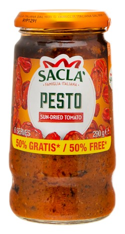 Sacla Italia Tomato Pesto (50% Free) 290 gr