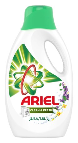 Ariel Power Gel Laundry Detergent Clean & Fresh Scent Front & Top Load 1.8 L