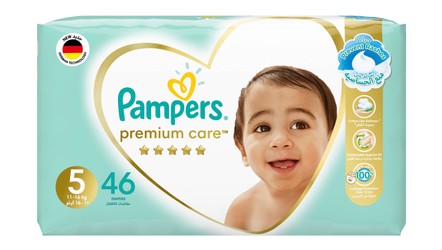 Pampers Premium Care Junior Diapers Size 5 (11-16kg) 46 per pack