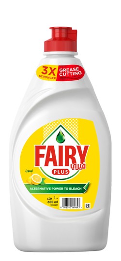 Fairy Plus Dishwashing Liquid Lemon Scent 600 ml