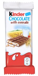 Kinder Milk Chocolate Bar with Cereal - artificial colorants free 23.5 gr