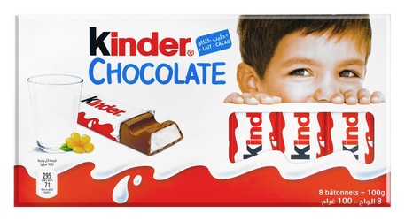 Kinder Milk Chocolate Bars (8 Pieces) 100 gr