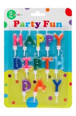 Party Fun Assorted Happy Birthday Candles 1 pack