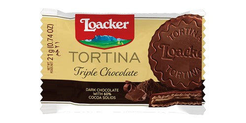 Loacker Gran Pasticceria Triple Dark Chocolate Tortina 21 gr