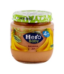 Hero Baby Banana Puree (4+ Months) - gluten free  preservatives free  no added sugar 125 gr