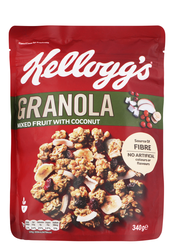 Kellogg s Mixed Fruit Granola with Coconut - vegetarian  artificial colors free  artificial flavors free 340 gr