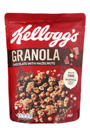 Kellogg s Chocolate Granola with Hazelnuts - artificial colors free  artificial flavors free 340 gr