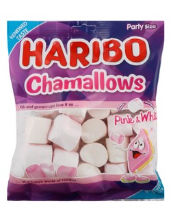 Haribo Chamallows Pink & White Marshmallows - artificial color free 150 gr