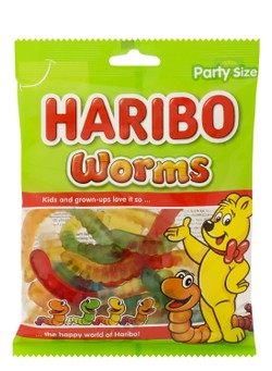 Haribo Worms Gummies - artificial color free 160 gr