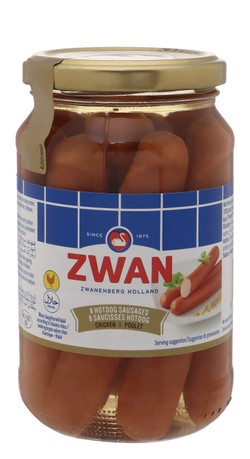 Zwan Chicken Hotdog Sausages (8 Pieces) 180 gr