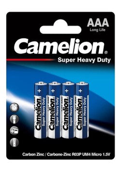 Camelion Super Heavy Duty 1.5V AAA Battery 4 per pack