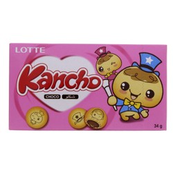 Lotte Kancho Biscuit Bites Filled with Chocolate 34 gr