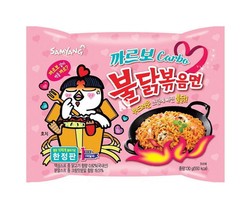 Лапша быстрого приготовления Samyang Carbo с острым куриным вкусом, 130 гр.