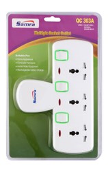 Samra 3 Way Socket Outlet with Switch 1 pcs