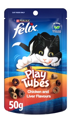 Purina Felix Play Tubes Cat Treats Chicken & Liver Flavor 50 gr