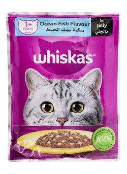 Whiskas Wet Food Ocean Fish Flavor for Adult Cats (1+ Years) 80 gr