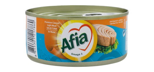 Afia Solid Light Meat Tuna in Water 160 gr