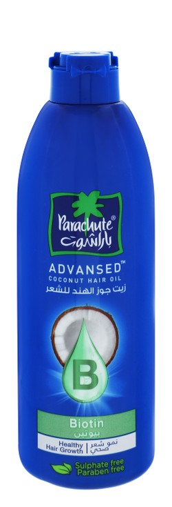 Parachute Advansed Hair Growth Coconut Hair Oil with Biotin - dye free  sulfate free  parabens free 170 ml