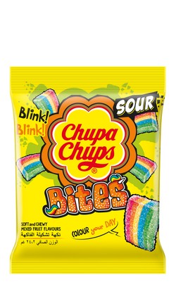 Chupa Chups Sour Gummy Bites Mixed Fruit Flavor 24.2 gr