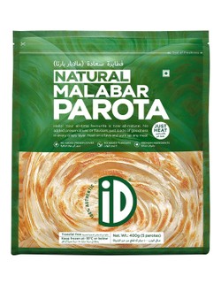 ID Ready to Eat Chilled Malabar Parota (5 Pieces) - trans fat free  no added preservatives  no added flavors 400 gr