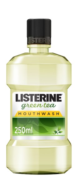 Listerine Milder Taste Mouthwash Green Tea Flavor - alcohol free 250 ml