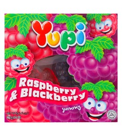 Yupi Gummy Soft Candies Raspberry & Blackberry Flavor 16 gr