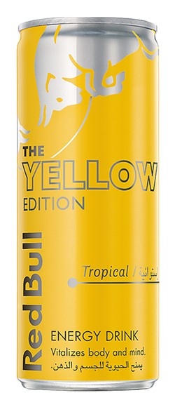 Red Bull The Yellow Edition Energy Drink Tropical Fruit Flavor 250 ml