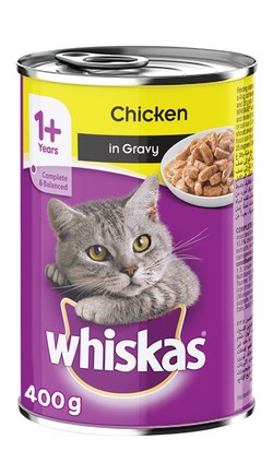 Whiskas Wet Food with Chicken in Gravy for Adult Cats (1+ Years) 400 gr