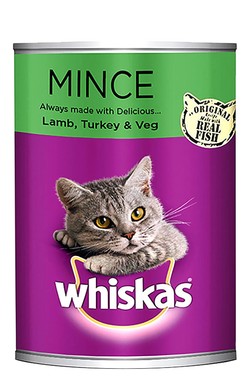 Влажный корм Whiskas с ягненком, индейкой и овощами для взрослых кошек (1+ год) 400 гр.